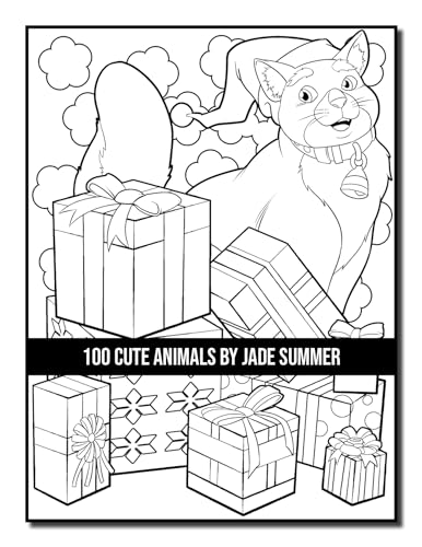 100 Cute Animals: An Adult Coloring Book with Dogs, Cats, Horses, Owls, Elephants, Monkeys, and Many More! WoodArtSupply