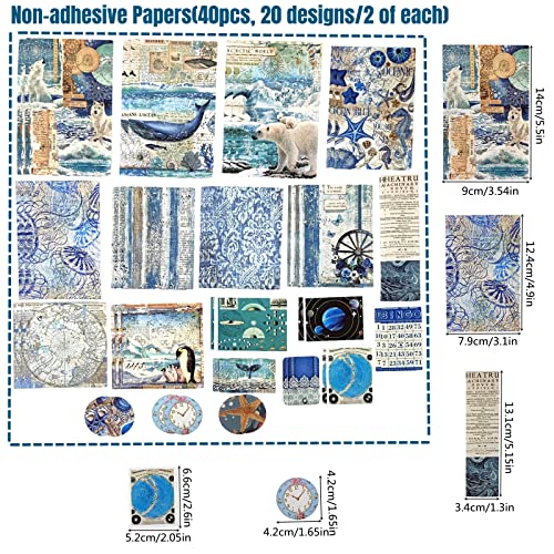 100 PCS Vintage Ephemera Pack Journaling Scrapbooking Supplies Scrapbook Sticker Paper Kit for Bullet Junk Journal Planners Collage Craft Notebooks Esweny