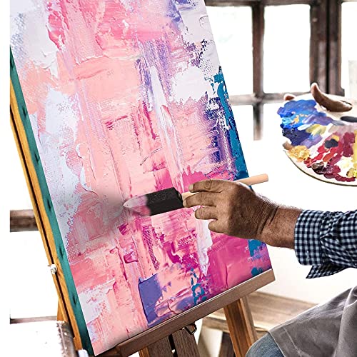 100 Pack 1 inch Foam Brush Sponge Wood Handle Paint Brush Foam Sponge Brush for Acrylics, Stains, Varnishes, Crafts FWEEK