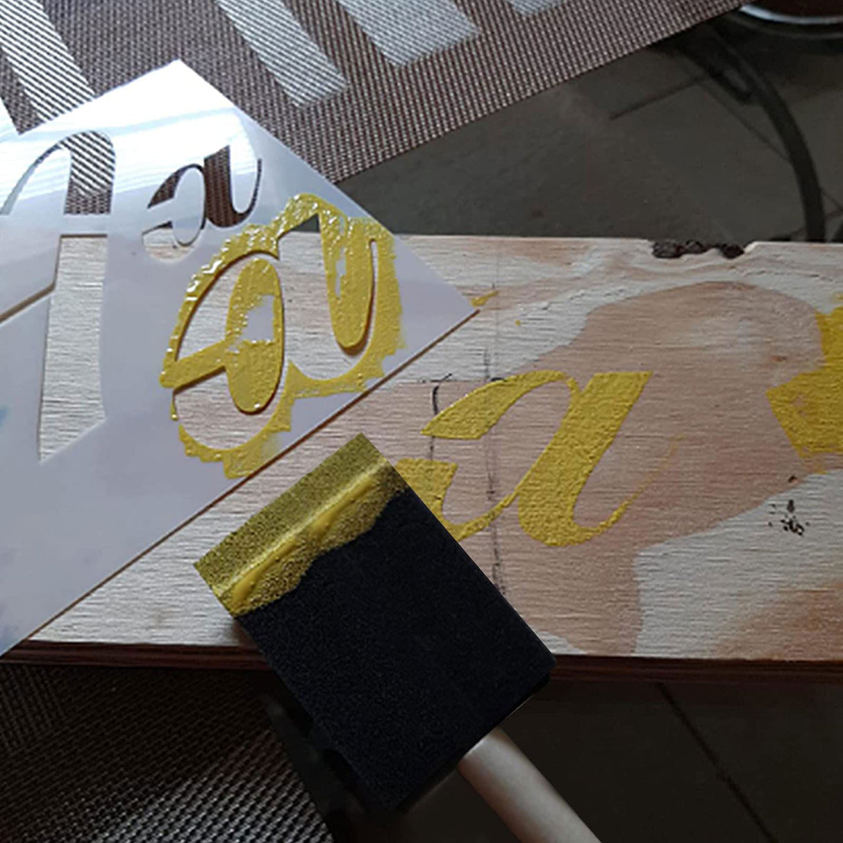 100 Pack 2 inch Foam Brush Sponge Wood Handle Paint Brush Foam Sponge Brush for Acrylics, Stains, Varnishes, Crafts FWEEK