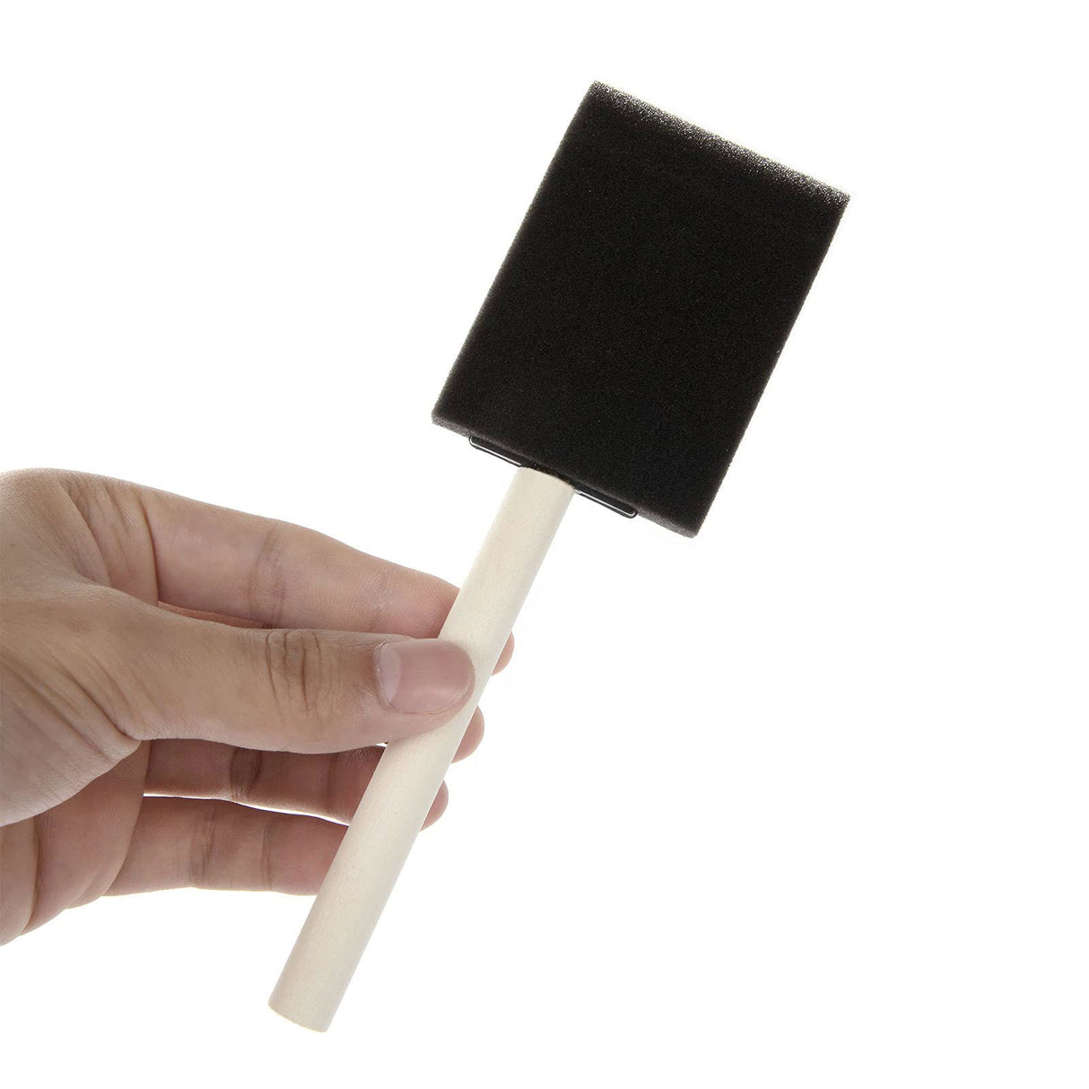 100 Pack 2 inch Foam Brush Sponge Wood Handle Paint Brush Foam Sponge Brush for Acrylics, Stains, Varnishes, Crafts FWEEK