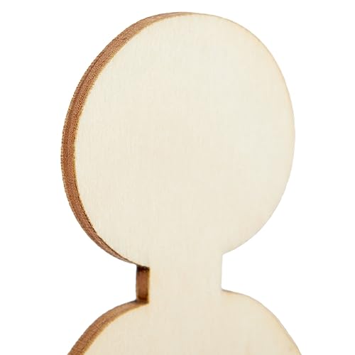 100 Pack Unfinished People Shaped Craft Sticks, Wooden Popsicle Sticks for DIY Projects Juvale