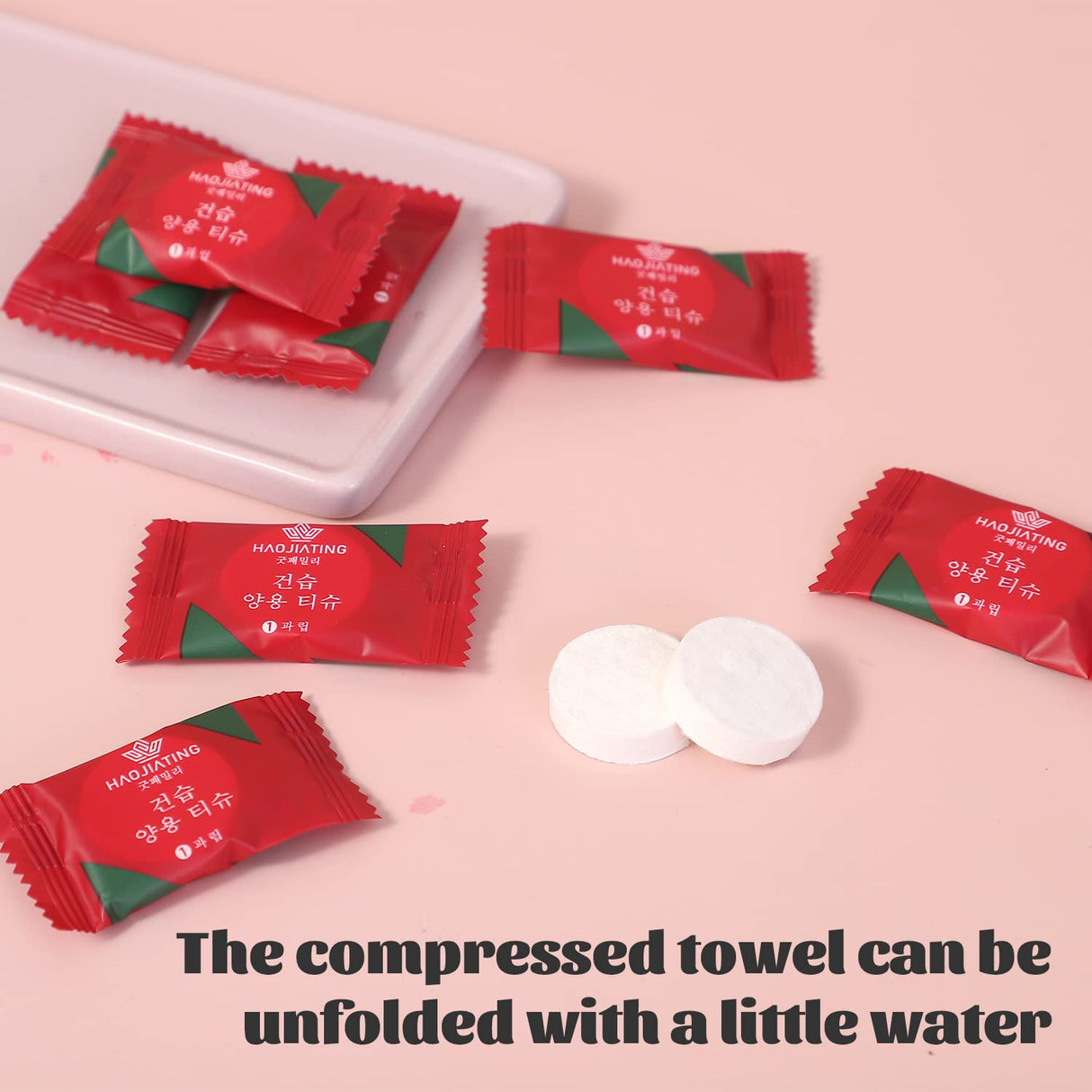 100 Pcs Mini Compressed Towels, Disposable Face Compressed Towel, Compressed Hand Wipe, Camping towel, Portable Compressed Coin Tissue for HI FINE CARE