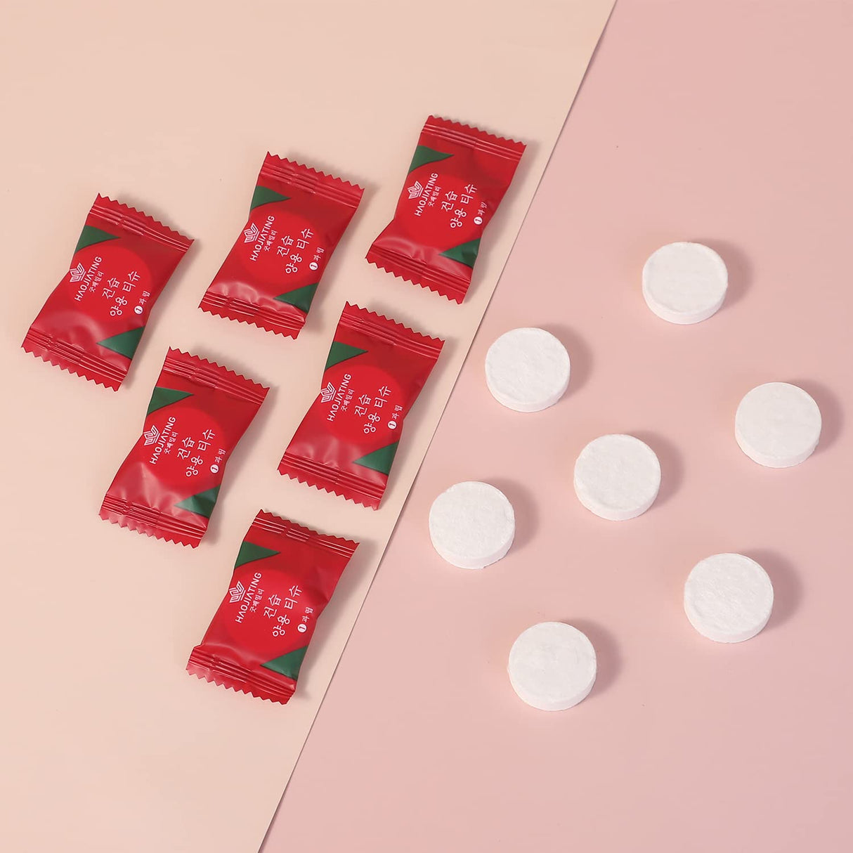 100 Pcs Mini Compressed Towels, Disposable Face Compressed Towel, Compressed Hand Wipe, Camping towel, Portable Compressed Coin Tissue for HI FINE CARE