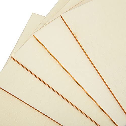 100 Pieces 4x4 Inch Wood Squares Unfinished Basswood Plywood Wooden Sheets 1/8 inch Thick Blank Wood Squares for Crafts Painting Scrabble Tiles Mini ZOFORTY