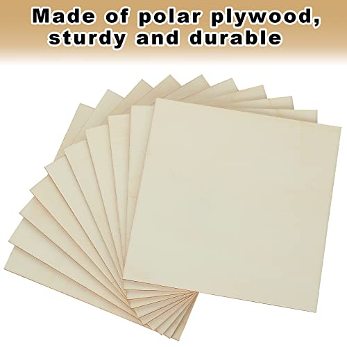 100 Pieces 5x5 Inch Wood Squares Unfinished Basswood Plywood Wooden Sheets 1/8 inch Thick Blank Wood Squares for Crafts Painting Scrabble Tiles Mini ZOFORTY