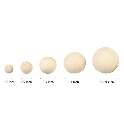 100 Pieces Round Wooden Ball Small Wood Craft Balls Natural Unfinished Wood Balls Wooden Spheres for DIY Projects Building, Kids Arts Crafts Toy, 3/8 Yitokmc