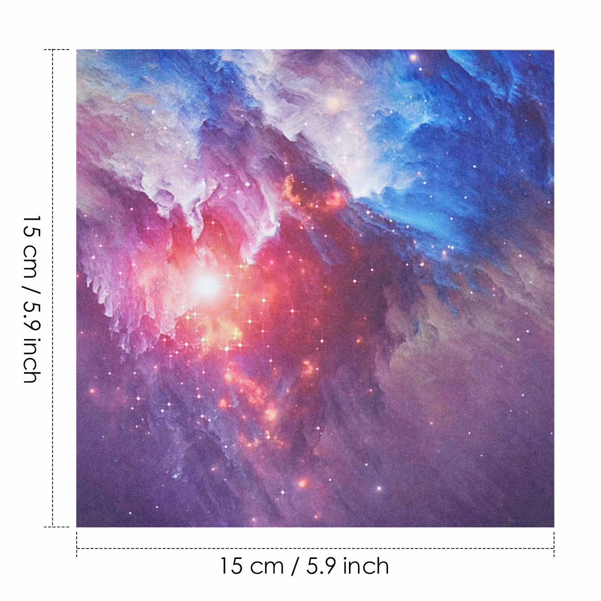 100 Sheets Double Sided Origami Paper for Kids & Grown-ups 6x6 inch, 12 Vibrant Designs of Beautiful Galaxy Outer Space, Easy Folding for Scrapbook Paper Arts Crafts School Zezzxu
