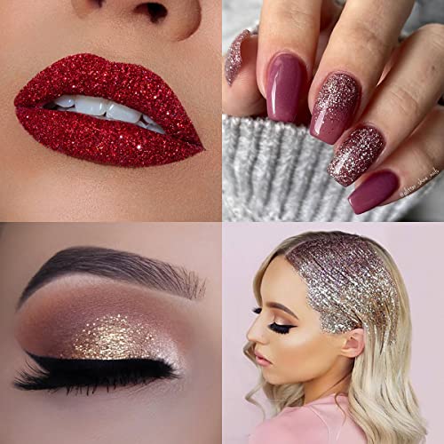 100g/3.5oz Pack Iridescent Rainbow Fine Glitter for DIY Craft, Extra Fine Glitter for Epoxy Resin, Glitter for Tumblers Making, Festival Decoration LICOOL GLITTER