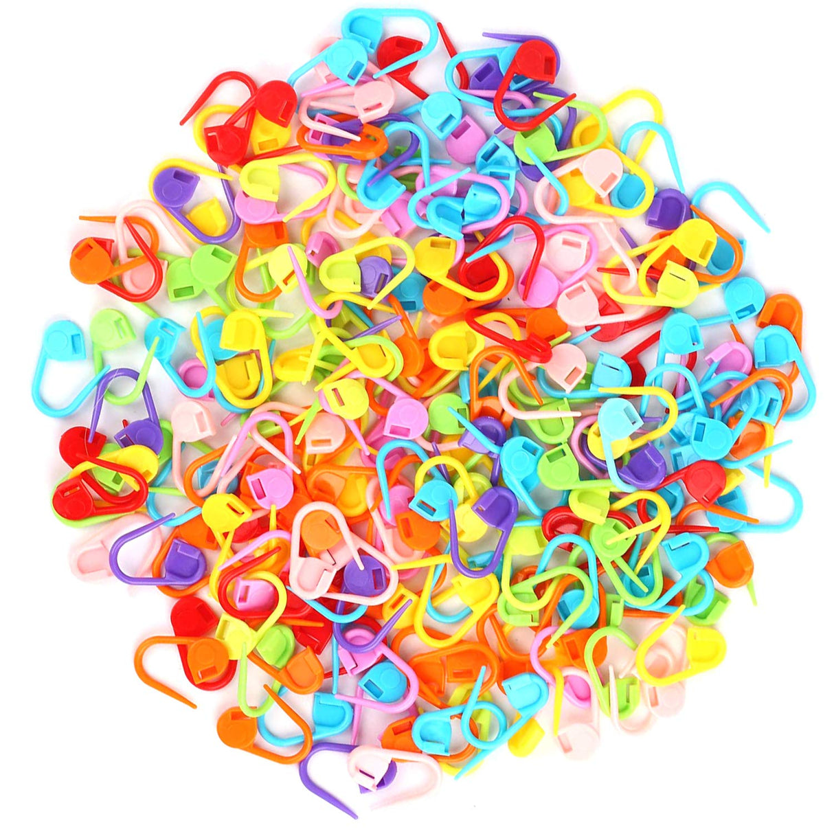 100PC Mix Color Knitting Stitch Counter Crochet Locking Stitch Markers Stitch Needle Clip Knitting Crochet Markers (100) HiMo