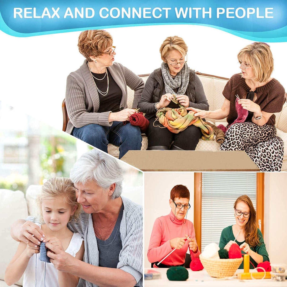 100pcs Crochet Hooks Set in Case Ergonomic Soft Grip Handles Weave Yarn Knitting Needles Kit and Crochet Needle Accessories Crochet Kit Complete Set for Beginners and Experienced Lover Mdoker