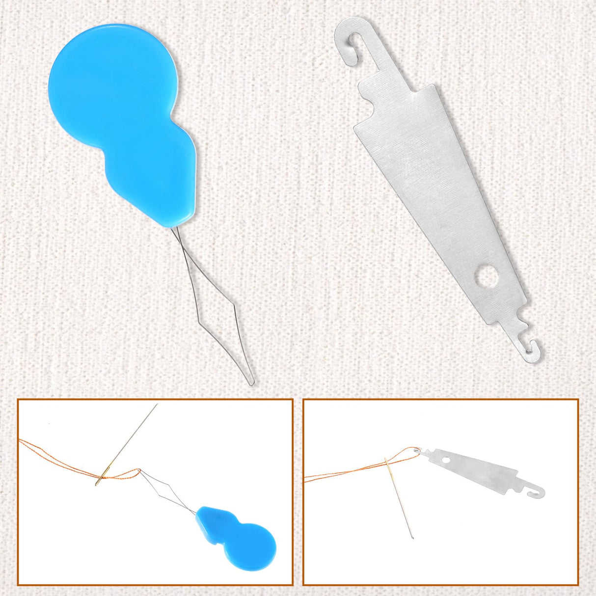 100pcs Cross Stitch Needles +2 Needle Threader Golden Color Large Eyes Cross Stitch DIY Embroidery Hand Needles Large Eyes Cross Stitch DIY Embroidery Hand Needles Sewing Needles in Transparent Box EupHHonycs