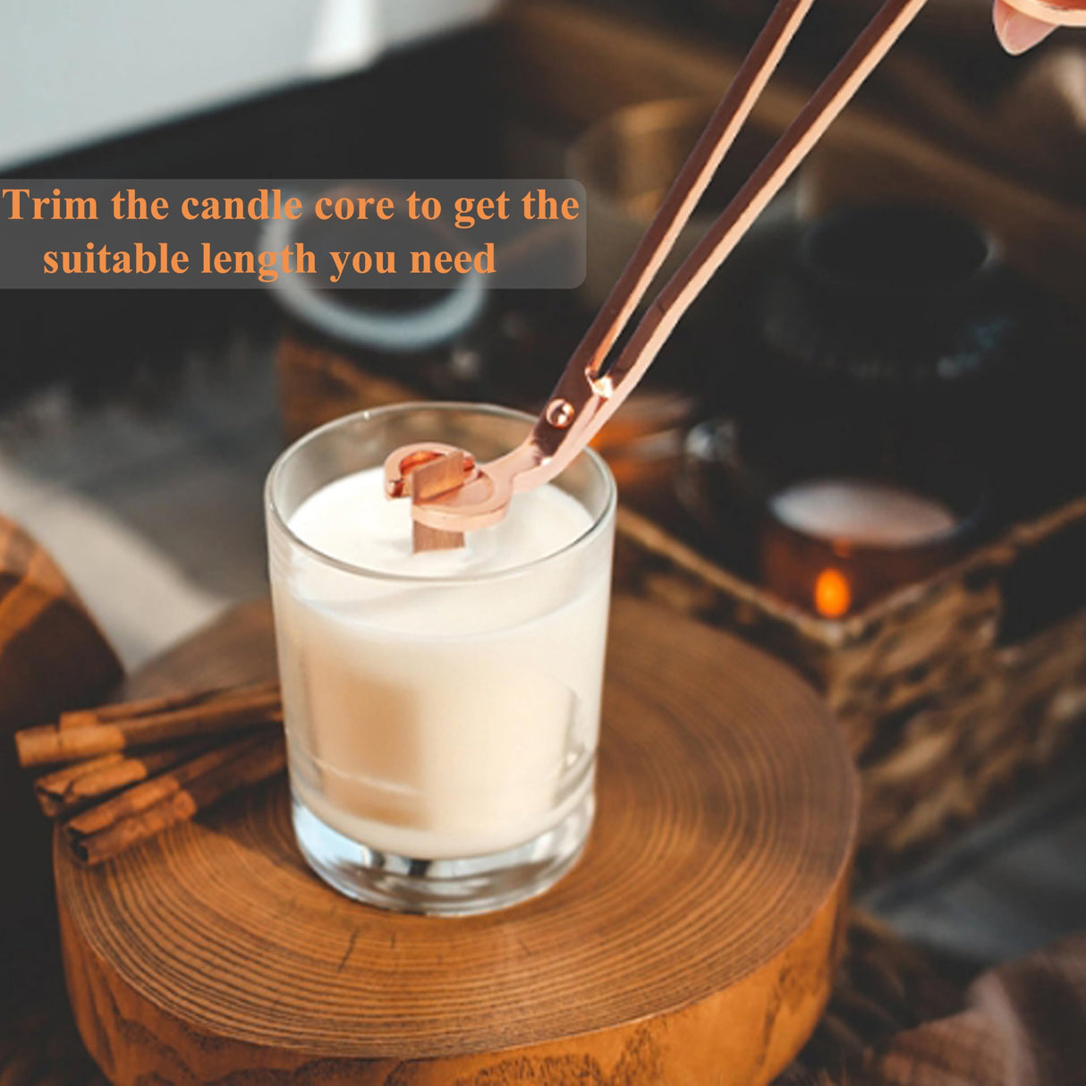 100pcs Wooden Candle Wicks 5.1 x 0.5 Inch, Smokeless Cherry Wood Wicks with Metal Clips, Includes Wick Trimmer, Perfect for Candle Making Kit and Soy Wax Candlemaking Bacofa