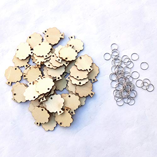 100pcs Piece Wooden Board Tags Craft Wood Slices Wedding Wood Tags Family Birthday Board Tags Circle Wooden Tags Wood Cutouts Birthday Calendar Tags EXCEART
