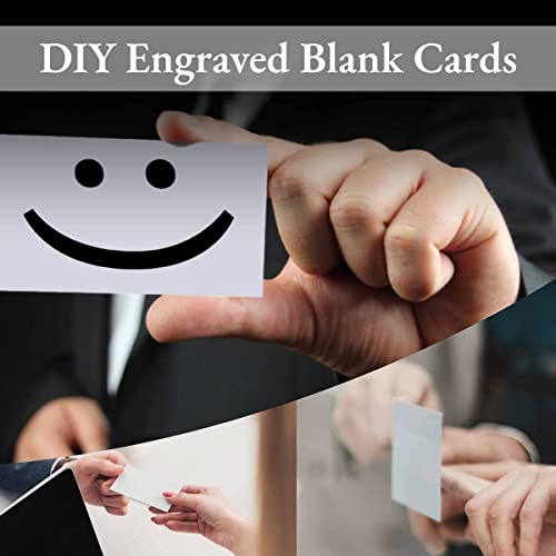 100pcs Sliver Sublimation Metal Business Cards, Engraved Metal Business Cards Sublimation Blanks 3.4x2.1in Thicknes (0.22mm) (Silver) Strnek