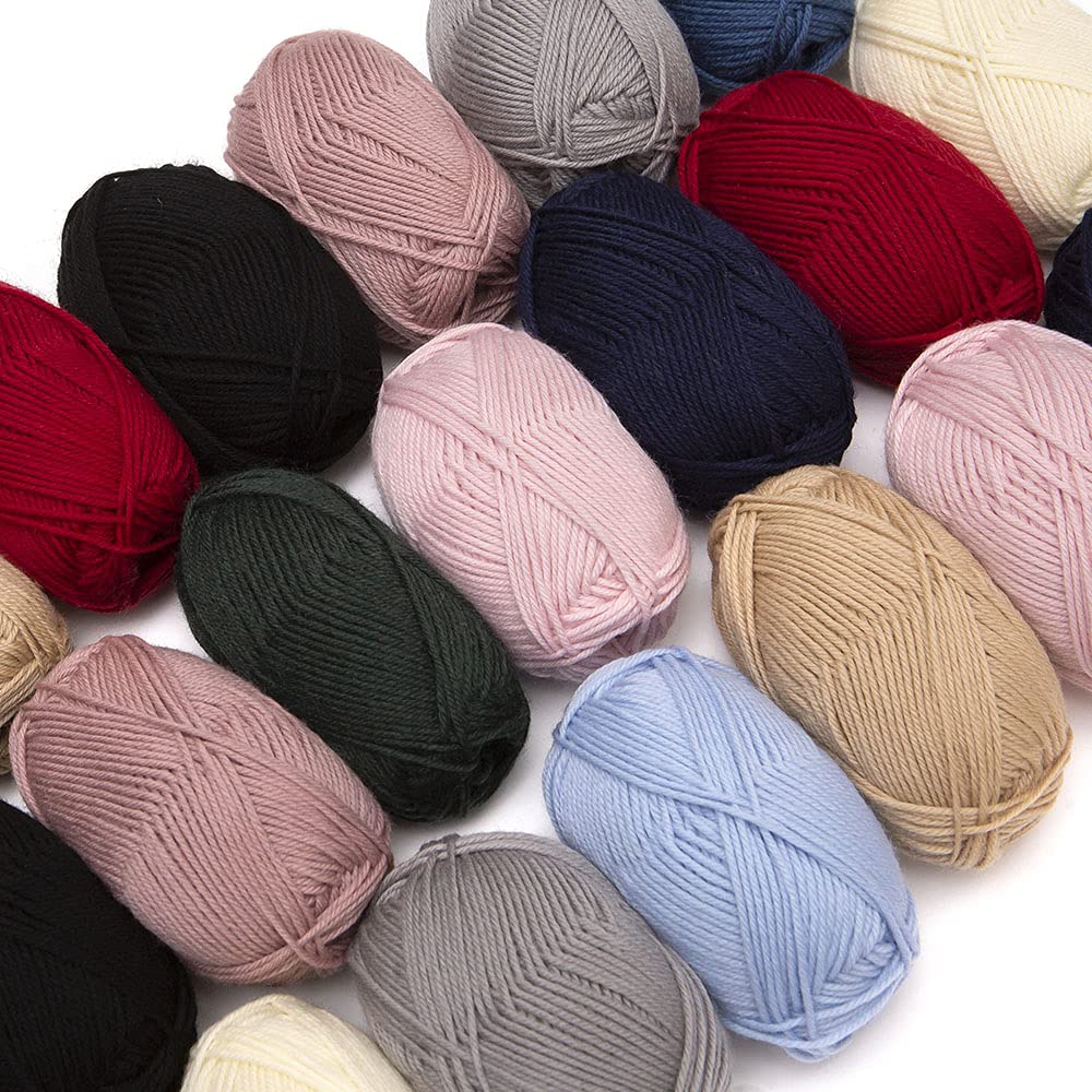 100% Pure Wool Yarn Superwash Set of 3 Skeins (150 Grams) DK Weight - Sourced Directly from Peru - Heavenly Soft and Perfect for Knitting and Crocheting (Antique Rose) Alpaca Warehouse