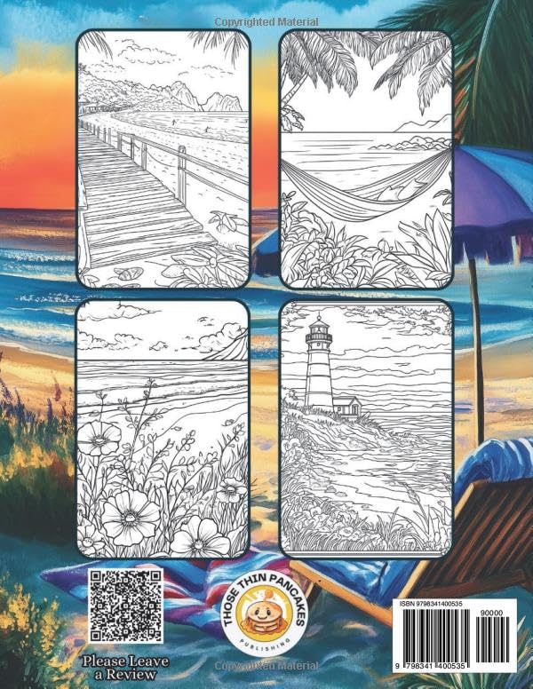 101 Calming Seascapes - Adult Coloring Book for Relaxation and Stress Relief: Over 200 Pages of Beaches, Lighthouses, Coastal Shores, Landscapes, Animals, Houses, Birds, Flowers, and more WoodArtSupply