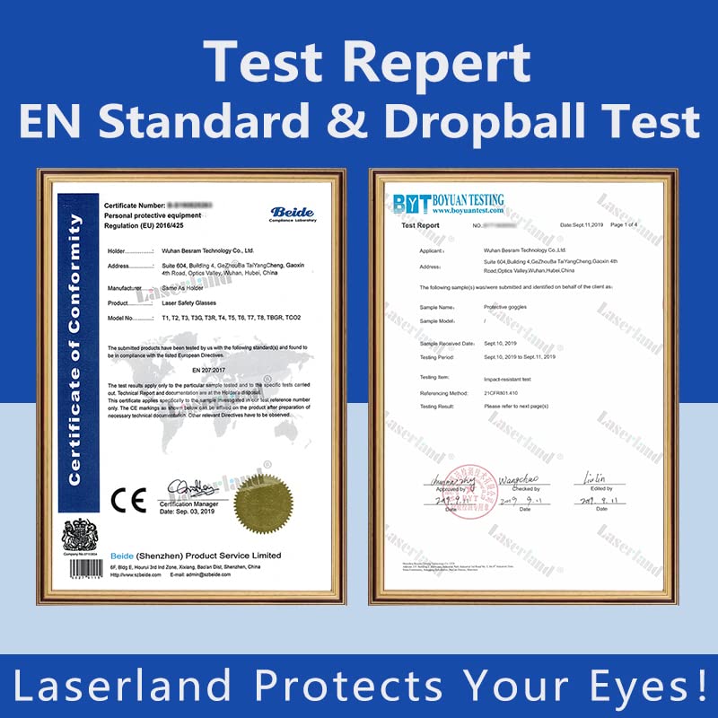 1064nm Laser Safety Glasses OD4 99.999% for laser engraving Protection Goggles Shield Protective Eyewear YAG DPSS Fiber Laser CE T5-F laserland