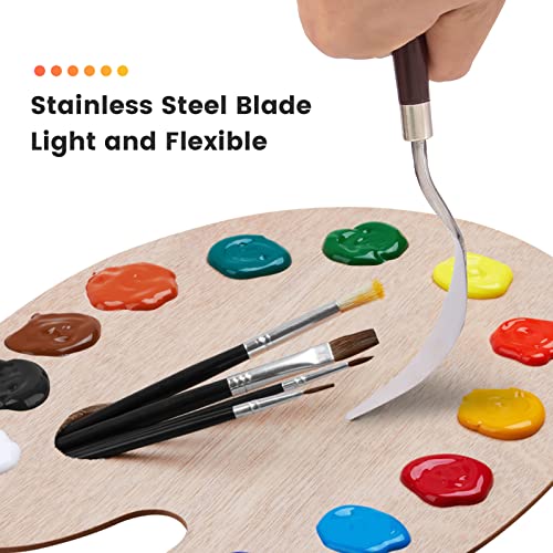 10PCS Palette Knife, Stainless Steel Painting Knife Set, Flexible Spatula Pallet Knife, Metal Artist Knives, Oil Painting Accessories Color Mixing Cualork