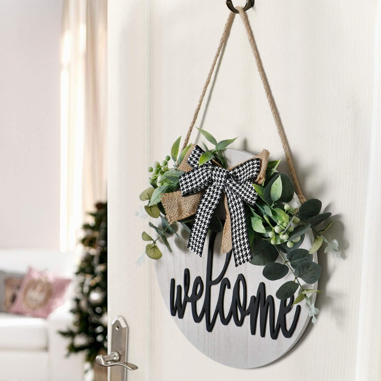 10Pcs 12 Inch Wood Circles for Crafts, Unfinished Wood Blank Wooden Door Hanger Sign, DIY Wood Rounds for Cricut Projects, Wood Burning, Painting, pojah