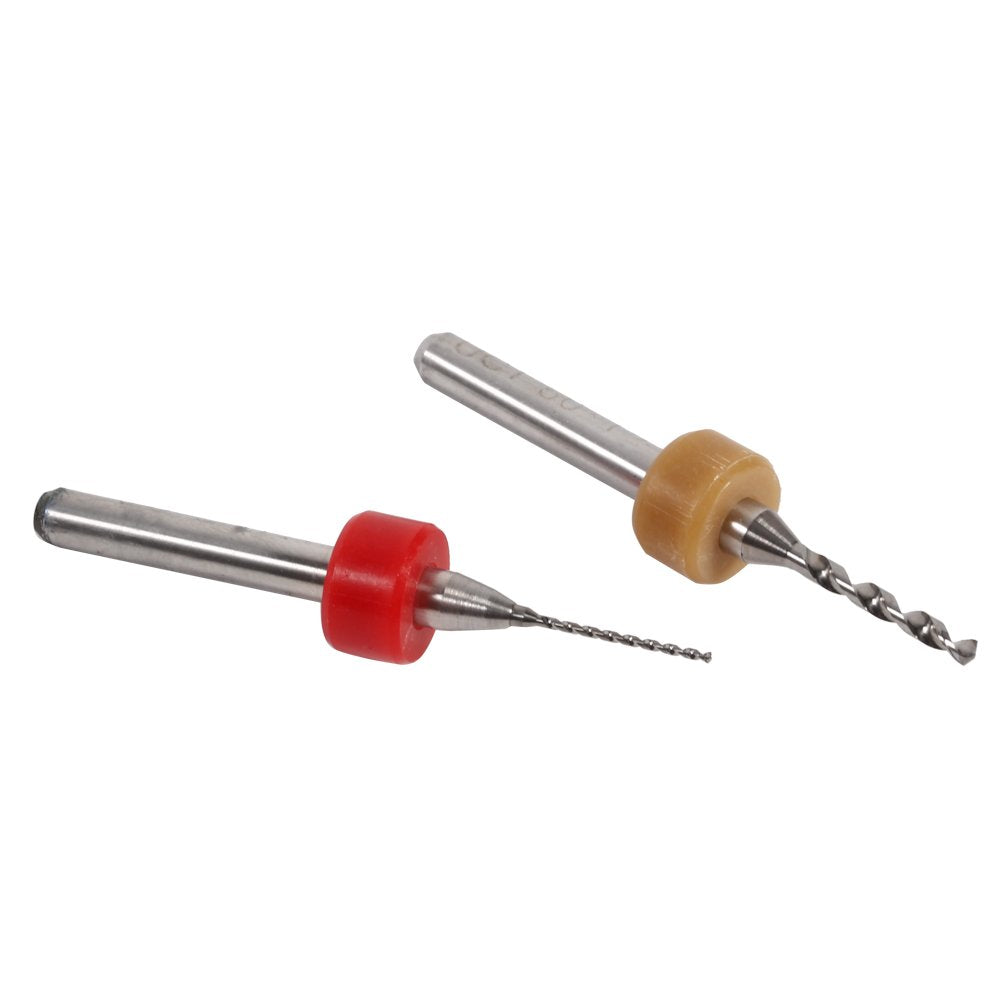 10Pcs PCB Drill Bits Set, 1/8" Shank Tungsten Carbide Micro Drill Bits Kit for PCB Print Circuit Board (0.6-1.5mm) Hilitand