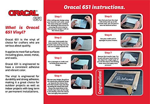 (10) 12" x 12" Sheets - Oracal 651 Matte White Adhesive Craft Vinyl for Cricut, Silhouette, Cameo, Craft Cutters, Printers, and Decals - Matte Finish ORACAL