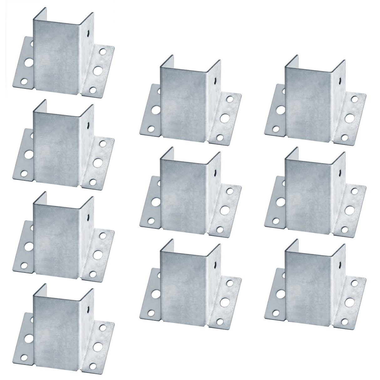 10 Pack 45-Degree Post and Beam Knee Bracket for Actual 2"x 4",2"x 6" Roughsawn Lumber,Inner Width:50mm,Thickness 2mm(14 Gauge) 45°Angle Post Support Bracket for Pergola GBGS
