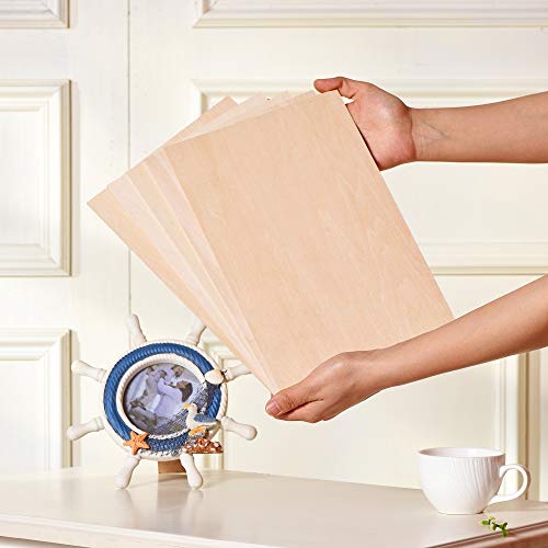 10 Pack Basswood Sheet, 1/16 X 8 X 12 Inch Thin Plywood Wood Sheets for Crafts TDOCK