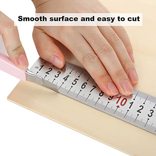 10 Pack Basswood Sheets 3mm 10 x 10 x 1/8 Inch Plywood Board, Thin Natural Unfinished Wood for DIY Crafts Painting, Hobby, Model Making, Wood Burning MIVIDE