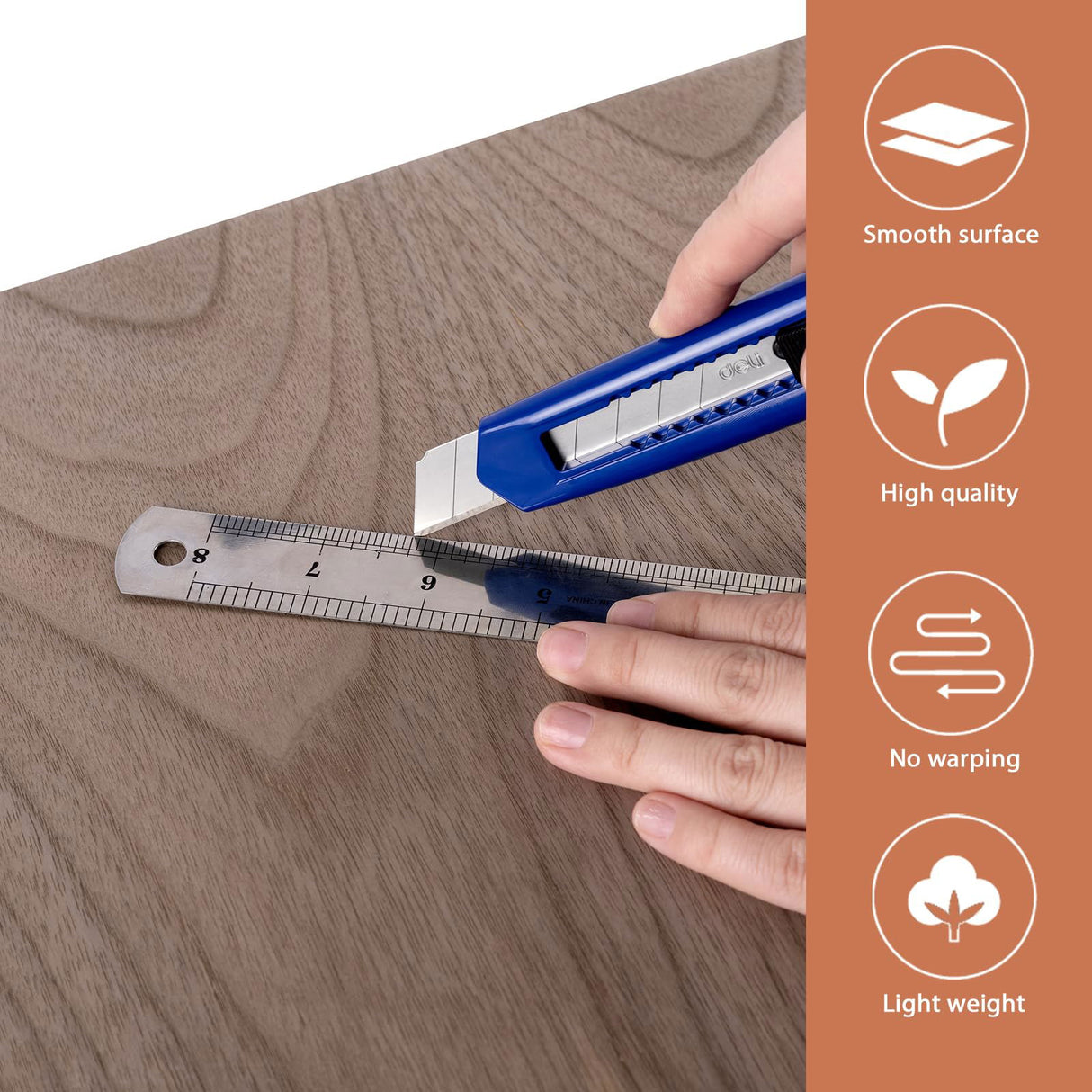 10 Pack Walnut Plywood Sheets 12x12x1/8 Inch,3mm Plywood for Laser Cutting&Engraving,Unfinished Wood for Crafts,Wood Burning,Architectural Models. VKIZA