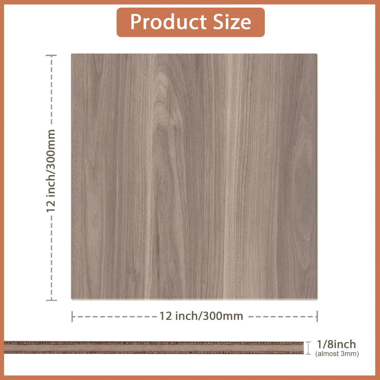 10 Pack Walnut Plywood Sheets 12x12x1/8 Inch,3mm Plywood for Laser Cutting&Engraving,Unfinished Wood for Crafts,Wood Burning,Architectural Models. VKIZA
