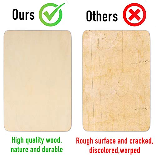 10 Pack Wood Sheets, Premium Natural Unfinished Wood Board, Thin Wooden Pieces for Painting, Carving, Craft Project or School Project (300x200x1.5mm) Rainmae