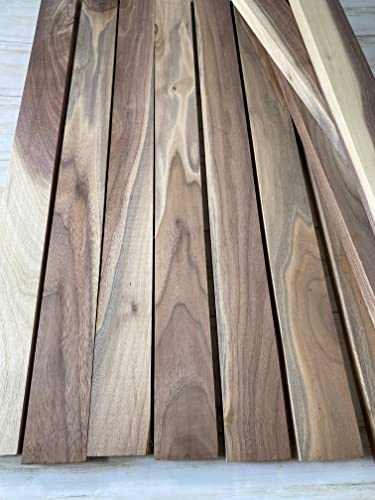 10 Pack of 3/4 x 2 x 16 Inch Sappy Walnut Lumber Boards for Making Cutting Boards, and other Crafts Woodchucks Wood