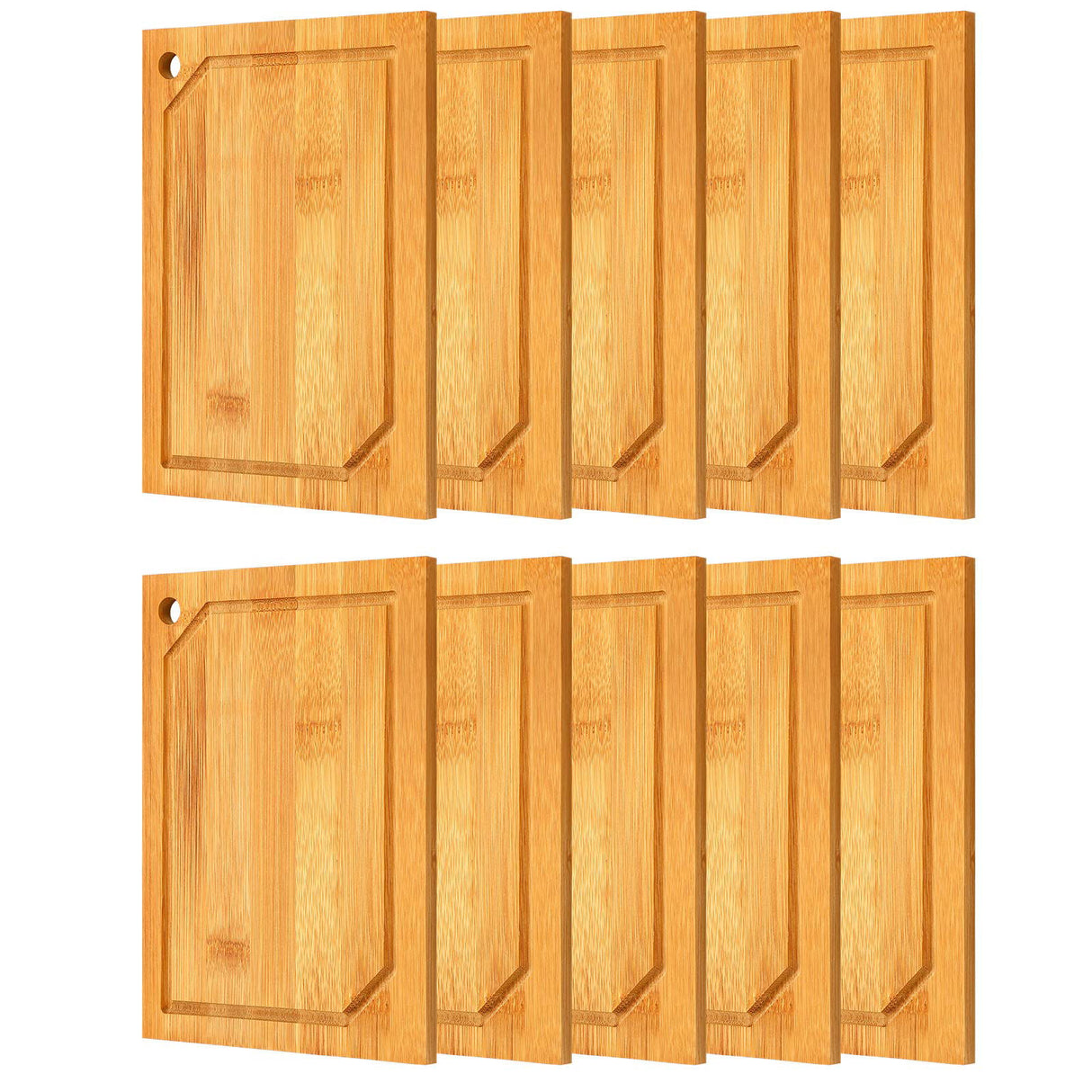 10 Pcs Mini Bamboo Cutting Board Bulk Small Kitchen Bar Wood Chopping Board Wooden Blank Charcuterie Serving Board for Housewarming Gift Baking Yinkin