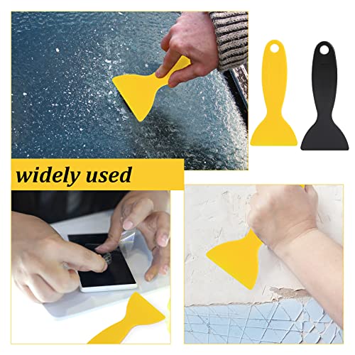10 Pcs Plastic Scraper,Plastic Spatula Paint Scrapers Flexible Resin Scraper Putty Knife Air Bubble Remover Sticker Installation Tool for 3D Printing Sliverdew