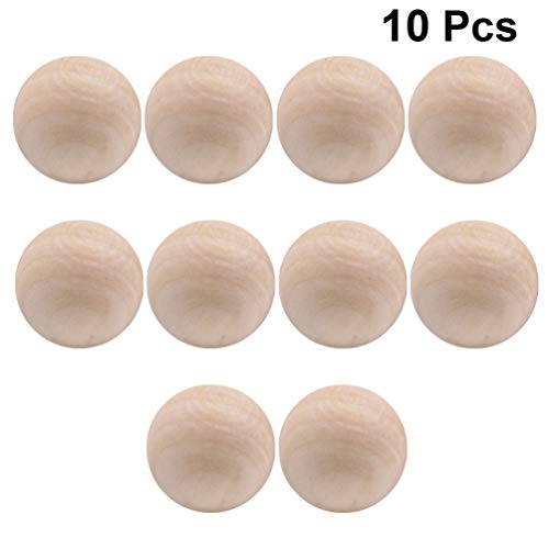 10 Pcs Wood Barrel Beads Jewelry Making Round Spacer White Beads Loose Beads African Beads Unfinished Wood Spacer Beads Unfinished Wood Round Bead EXCEART