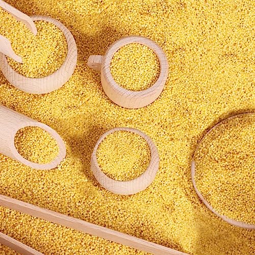 10 Pcs Wooden Sensory Bin Tools for Toddlers & Preschool Children, Montessori Sensory Wooden Toys Fine Motor Learning Pretend Play Sensory Tools for Yowlieu