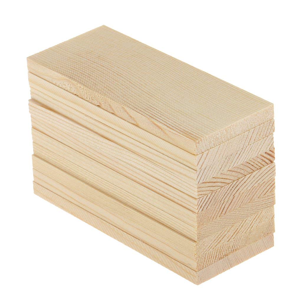 10 Pieces 10cm Natural Pine Wood Rectangle Board Fit fot Arts Craft DIY ButyYI