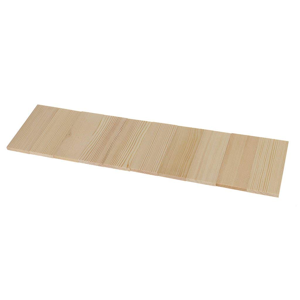 10 Pieces 10cm Natural Pine Wood Rectangle Board Fit fot Arts Craft DIY ButyYI