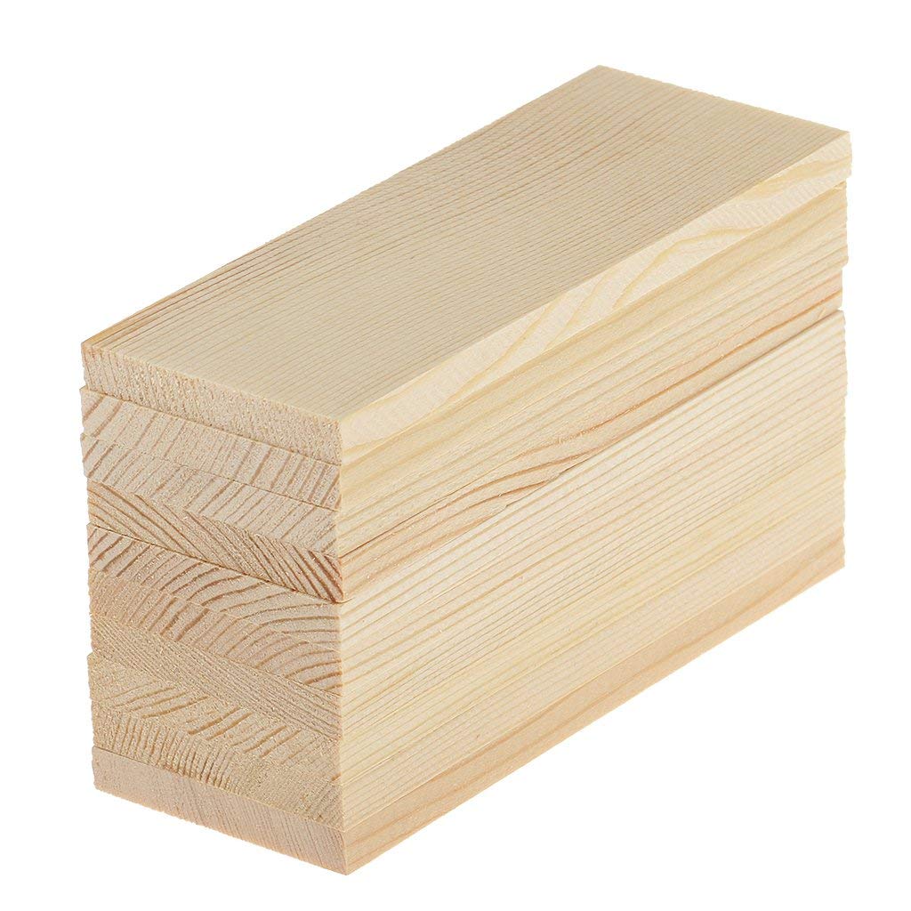10 Pieces 10cm Natural Pine Wood Rectangle Board Fit fot Arts Craft DIY ButyYI