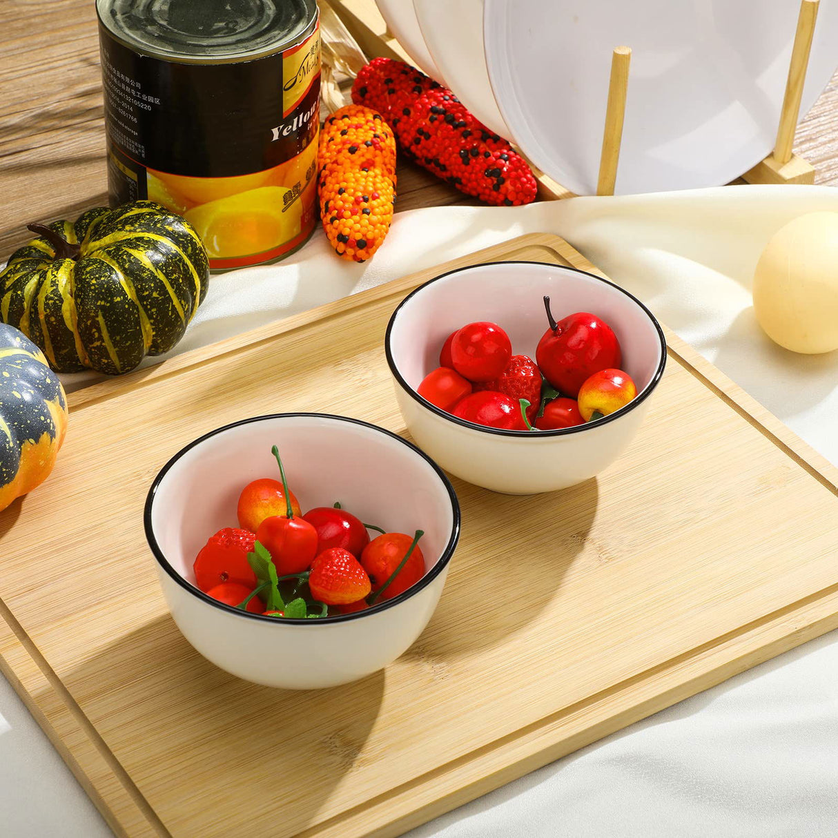 10 Pieces Bamboo Cutting Boards Set Bamboo Chopping Board Bulk Wooden Cutting Boards Thick Sturdy Chopping Board with Juice Groove for Kitchen Meat Cheese and Vegetables Heavy Duty Serving Tray Eaasty