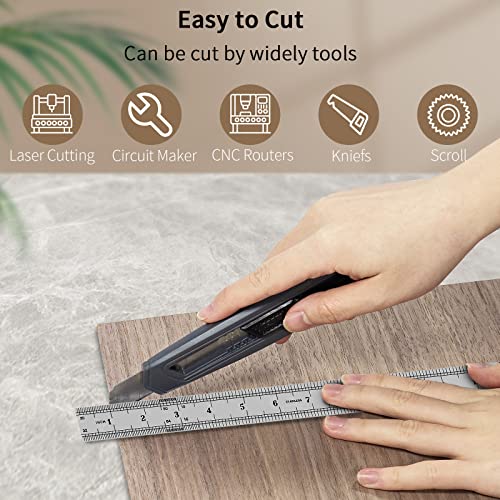 10 Pieces Walnut Plywood Sheets for DIY 12 x 12 x 1/8 Inch Unfinished Craft Wood for Laser Cutting, Engraving, Drawing, Painting, and Wood Burning yeload