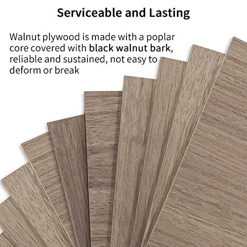 10 Pieces Walnut Plywood Sheets for DIY 12 x 12 x 1/8 Inch Unfinished Craft Wood for Laser Cutting, Engraving, Drawing, Painting, and Wood Burning yeload