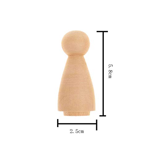10 Pieces Wooden Peg Dolls Unfinished Wooden Doll Bodies Unfinished Wooden Figures Unfinished Wood Baby Peg Doll Wood Angel Peg Doll for DIY Crafts lasenersm