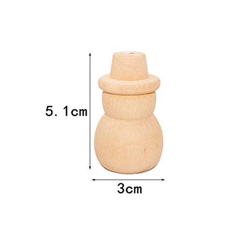 10 Pieces Wooden Peg Dolls Unfinished Wooden Doll Bodies Unfinished Wooden Figures Unfinished Wood Baby Peg Doll Wood Snowman Peg Doll for DIY Crafts lasenersm