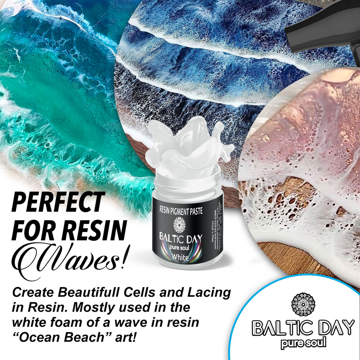 10 Pigment Pastes for Epoxy Resin Jars Set - Thick Pigment Paste - Opaque Resin Pigment - Solid Epoxy Resin Dye - Resin Paste Pigment - Epoxy Resin BALTIC DAY