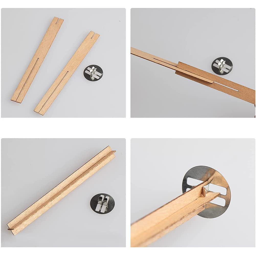 10 Sets Wooden Wicks Candle Wicks Wooden Candle Wicks Cross-Shaped Candle Wooden Wicks Iron Stand Candle Cores with Base Holder for DIY Candle Making lasenersm