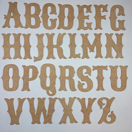 10" Wooden Carnival Letter S Unfinished, Circus Font, Craft Cutout on 1-8" MDF Build-A-Cross