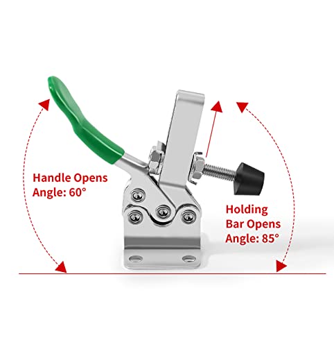 10 pack Hold Down Toggle Clamps Latch Antislip Red 201B Hand Tool 200Lbs Holding Capacity Antislip Horizontal Quick Release Heavy Duty Toggle Clamp SKYCY