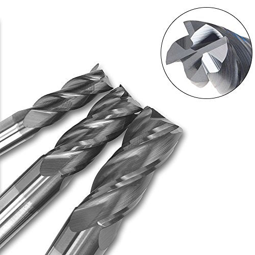 10 pcs 4-Flute End Mill Bits, AFUNTA 0.08" - 0.47" HSS CNC Straight Shank Drill Bits Cutter Tool Set for Wood Aluminum Steel Titanium AFUNTA